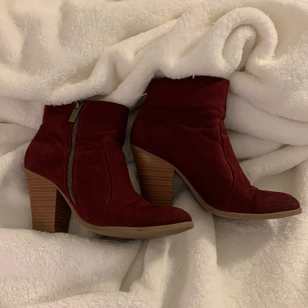 Maroon Booties - 8.5